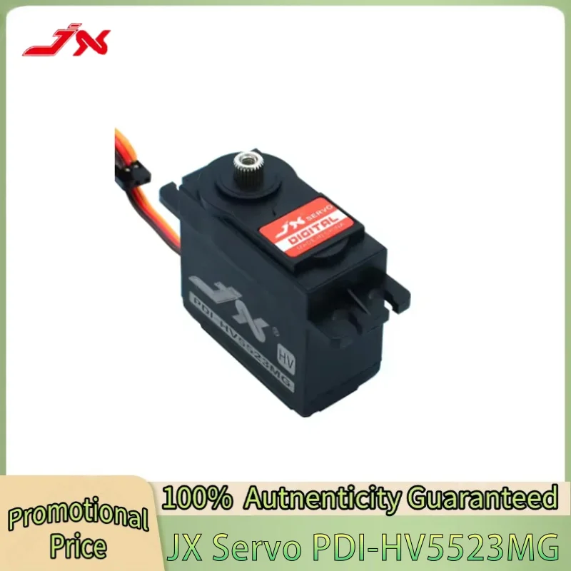 

JX Servo PDI-HV5523MG 23KG 8.4V 0.16 Sec Metal Gear Standard Servo for 1:8 1:10 RC Car Robot Airplane PDI-6225MG-300 HV upgrade
