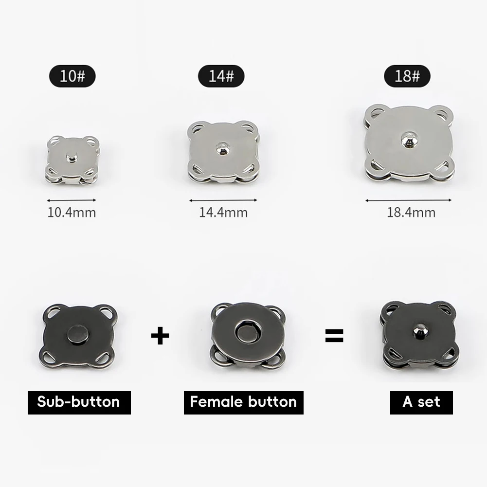10 мм, 14 мм, 18 мм, магнитная защелка, металлическая застежка с цветком сливы, застежки-кнопки, застежки для кошельков, сумок, одежды, аксессуары «сделай сам»