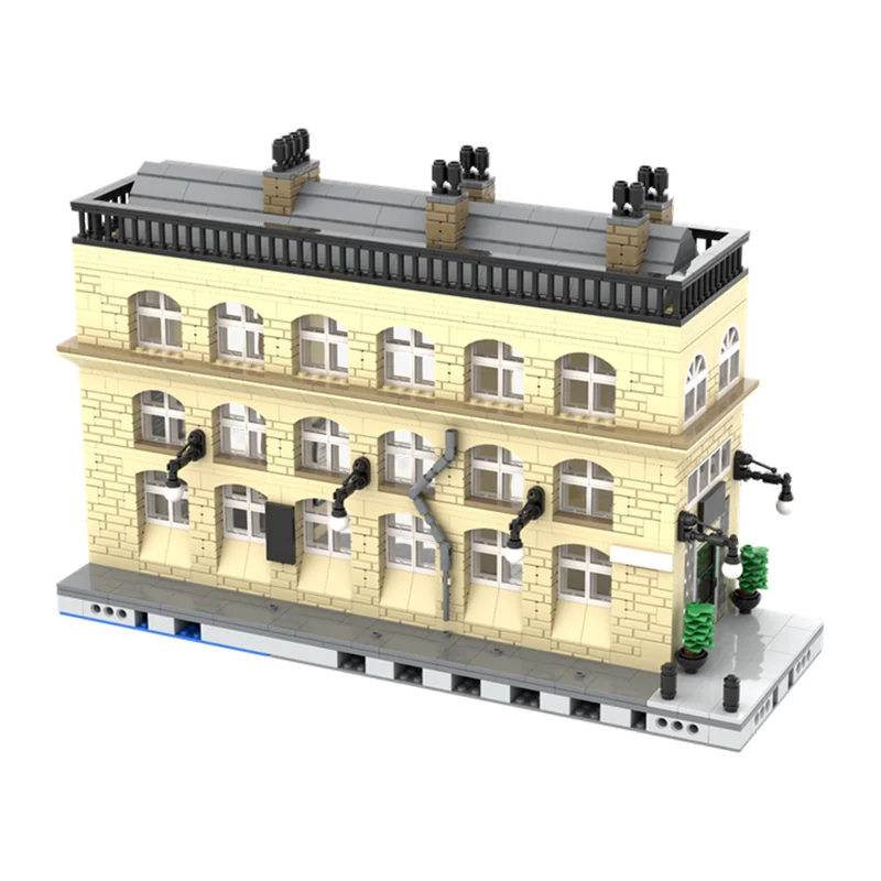 1544pcs MOC Stasiun Kings Cross Kedai Kopi Potter Blok Bangunan Hadiah Natal Proyek Kerajinan DIY Sempurna untuk Kreatif