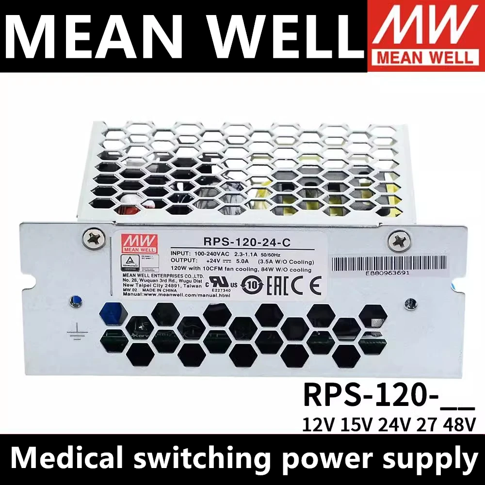 

MEAN WELL RPS-120-12-C RPS-120-15-C RPS-120-24-C RPS-120-27-C RPS-120-48-C Medical switching power supply PCB leakage current MW