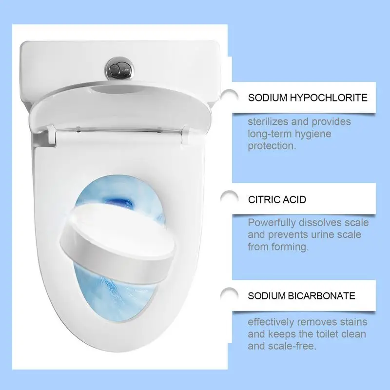 Toilet Bowl Cleaner Tablets Effortless Toilet Tank Cleaners Put In Tank 10pcs Automatic Bowl Freshness Continuous Cleaner