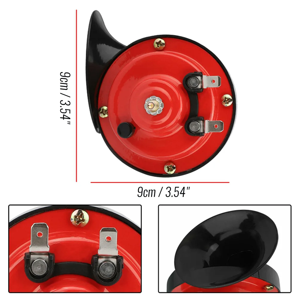 1 pz 12V tromba d\'aria per auto lumaca corno d\'aria elettrico barca marina Kit di allarme forte barca moto doppio tono clacson per auto forte