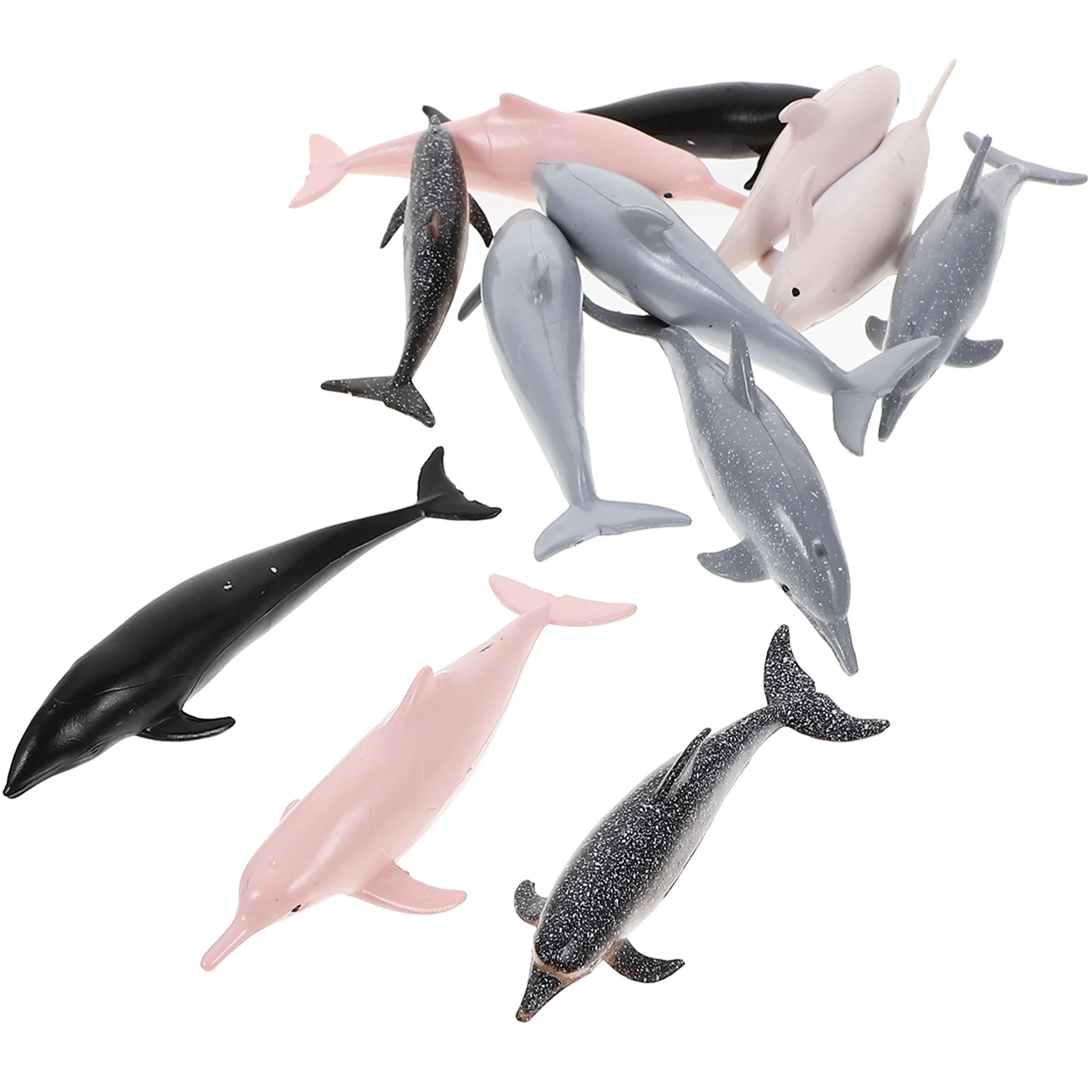 

12 Pcs Ocean Montessori Teaching Aids Marine Animal Model Decorative Dolphin Ornaments Fake Mini Figurine Child The