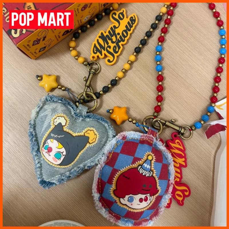 POPMART-caja ciega con cadena colgante de la serie Why So Serious, decoración de bolso, regalo de Halloween, caja misteriosa, juguetes de moda, decoración para teléfono