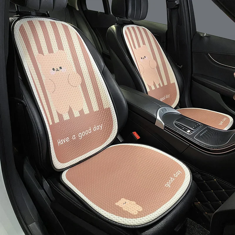 2023 New Four Season Universal New  Creative Bear I3D Breathable Mesh  Car Seat Cushion Cover Car Interior Ornaments