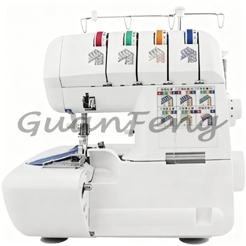 Upgraded Multifunctional Table‑Top Overlock Sewing Machine, Electric Three‑Four Thread Serger for Fabric Edge Finishing