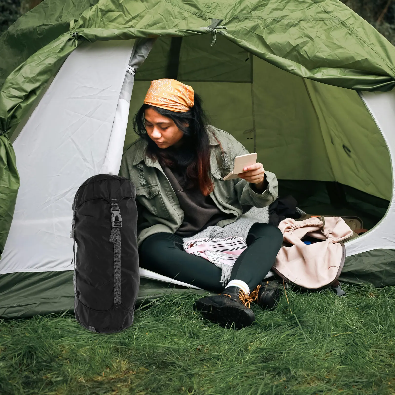 Waterproof Stuff Sack Compression Bag Sleeping Bag Storage Sack Ultralight Space Saving Gear for Backpacking Hiking Camping