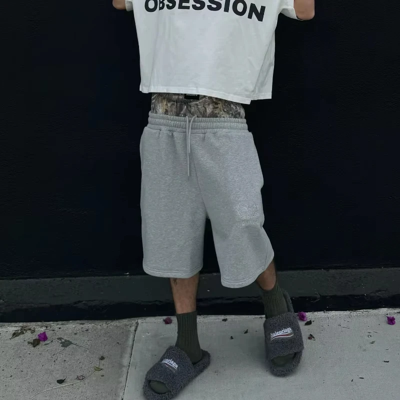 Y2K Retro Shorts Camouflage Pattern Double Waist Embroidered Streetwear Men Women Harajuku Hip Hop Casual Boxer Sports Shorts