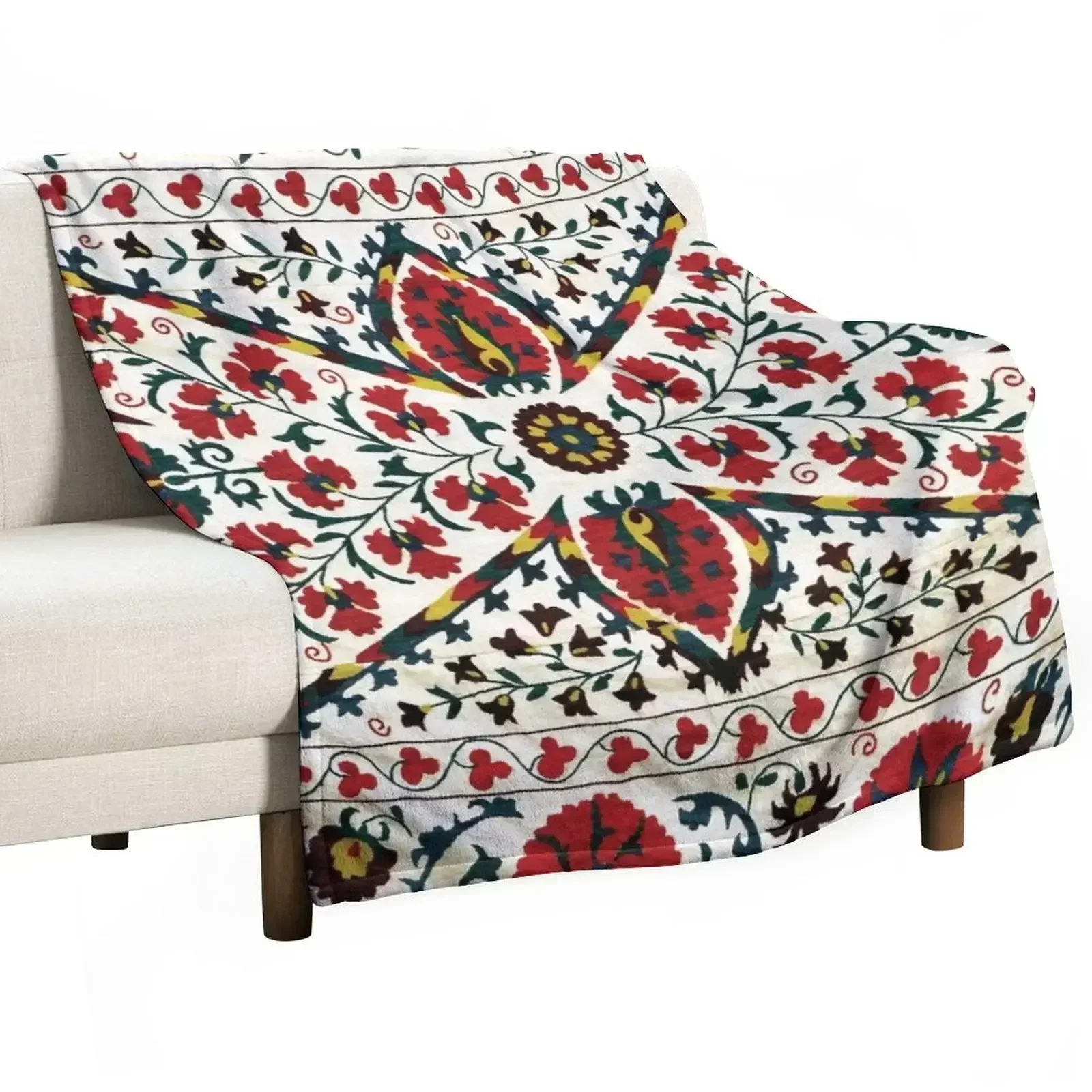 Vintage Bohemian Suzani 23 Throw Blanket Blankets For Baby sofa bed Blankets