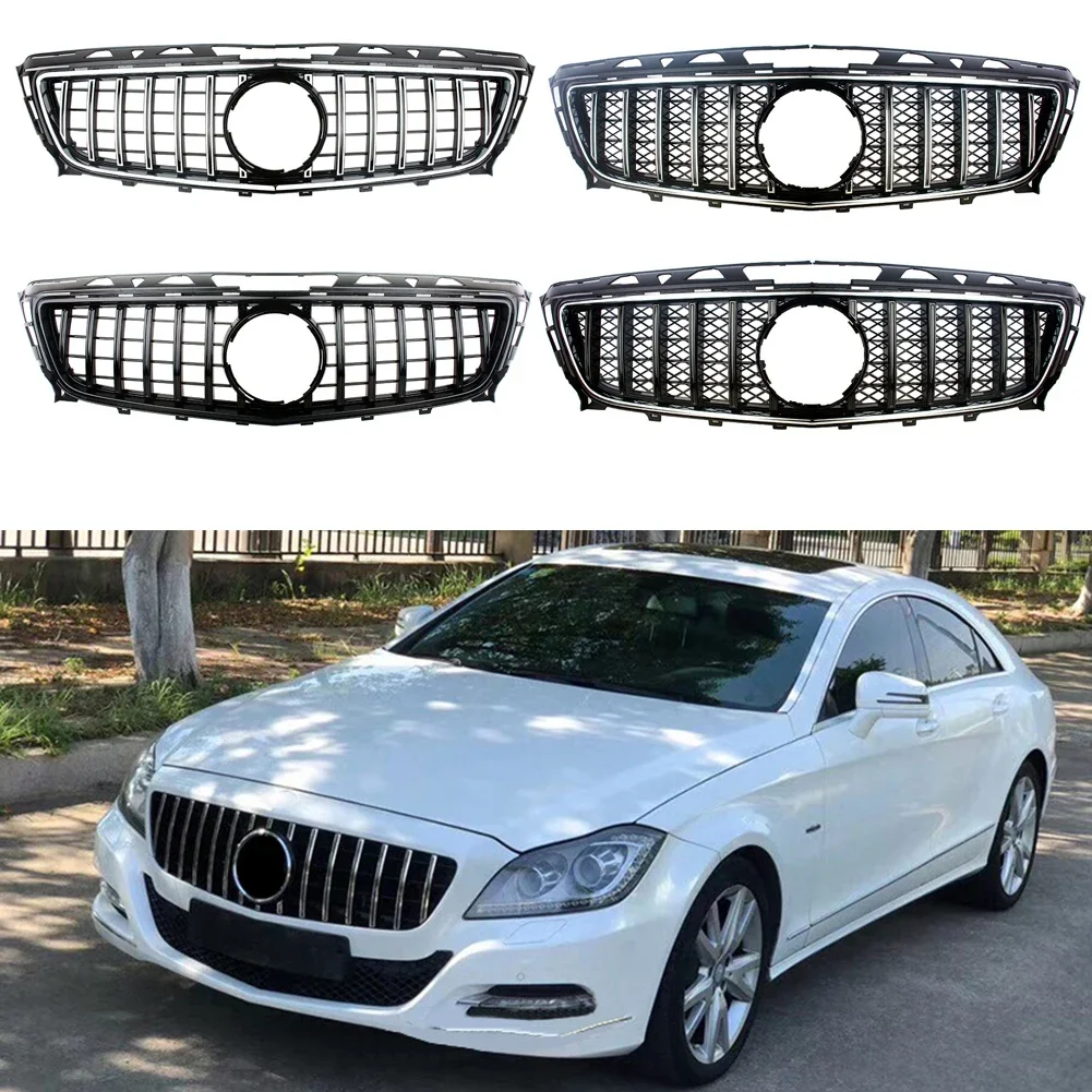 

Car Front Racing Radiator Bumper Grille Upper Cover For Mercedes-Benz W218 CLS 350 550 2011 2012 2013 2014 GTR