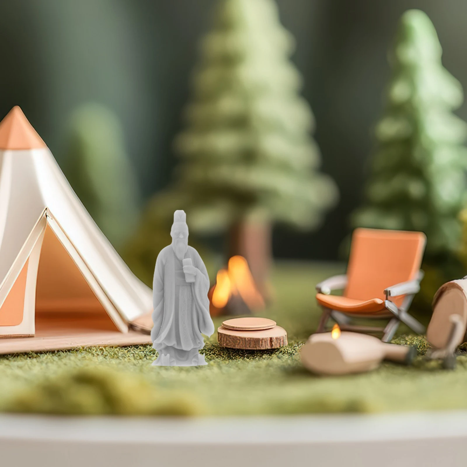 

Traditional Confucius Mini Ornament Bonsai Aquarium Terrarium Decor Exquisite Craftsmanship Chinese Statue Miniature Things