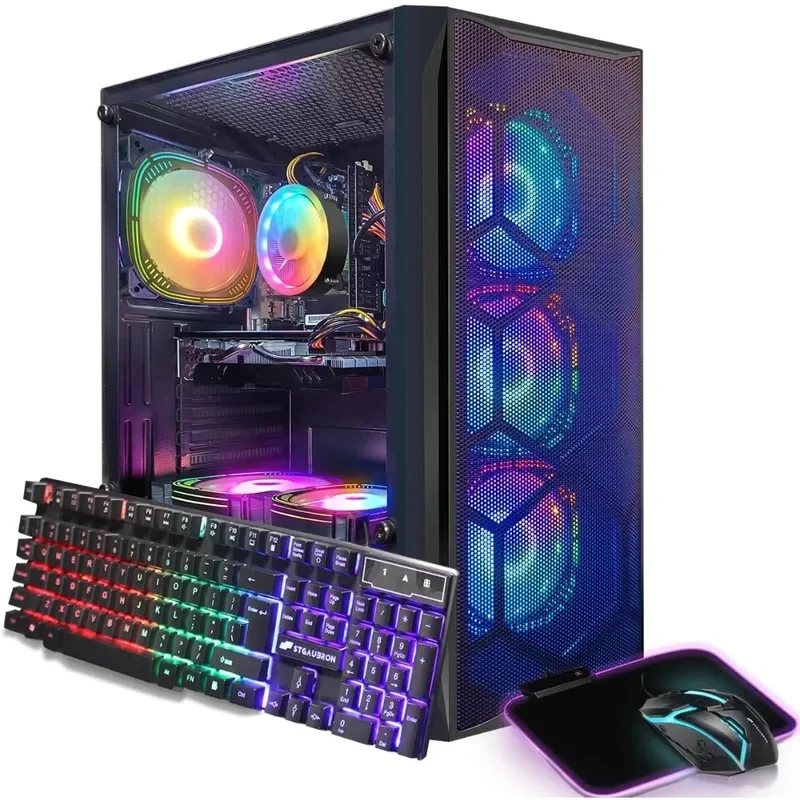 HOME.HOME.Gaming Desktop PC, Radeon RX 580 8G GDDR5, Core i7 up to 3.9G, 16G RAM, 1T SSD - view 2