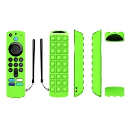 Silicone Case For Alexa Voice Remote 3rd Gen 2021 Protective Cover Case For Fire TV Stick Remote Control With Anti-Loss Strap