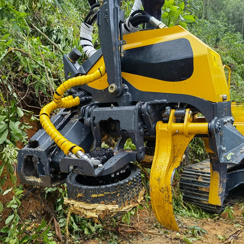 Hydraulic Automatic Tree Cutting Equipment For Excavator Supporting Forest Service And Agricultural Maintenance Projects