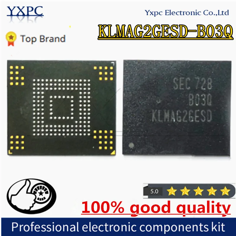 

KLMAG2GESD-B03Q KLMAG2GESD B03Q 16GB BGA153 EMMC Flash Memory IC Chipset with balls