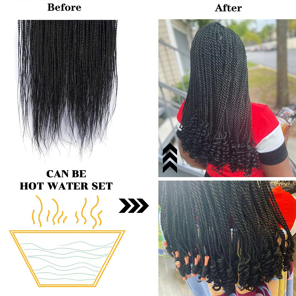 Senegalese Twist Gehaakt Haar Voor Zwarte Vrouwen 18 Inch Lang Synthetisch Pre Twisted Twist Gehaakt Haar 20 Strengen/Pack