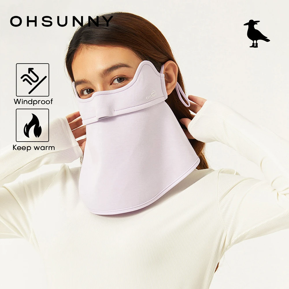 

OhSunny ветрозащитная маска для шеи и лица, женская зимняя теплая маска с защитой шарфа, дышащая мягкая защита от ультрафиолета