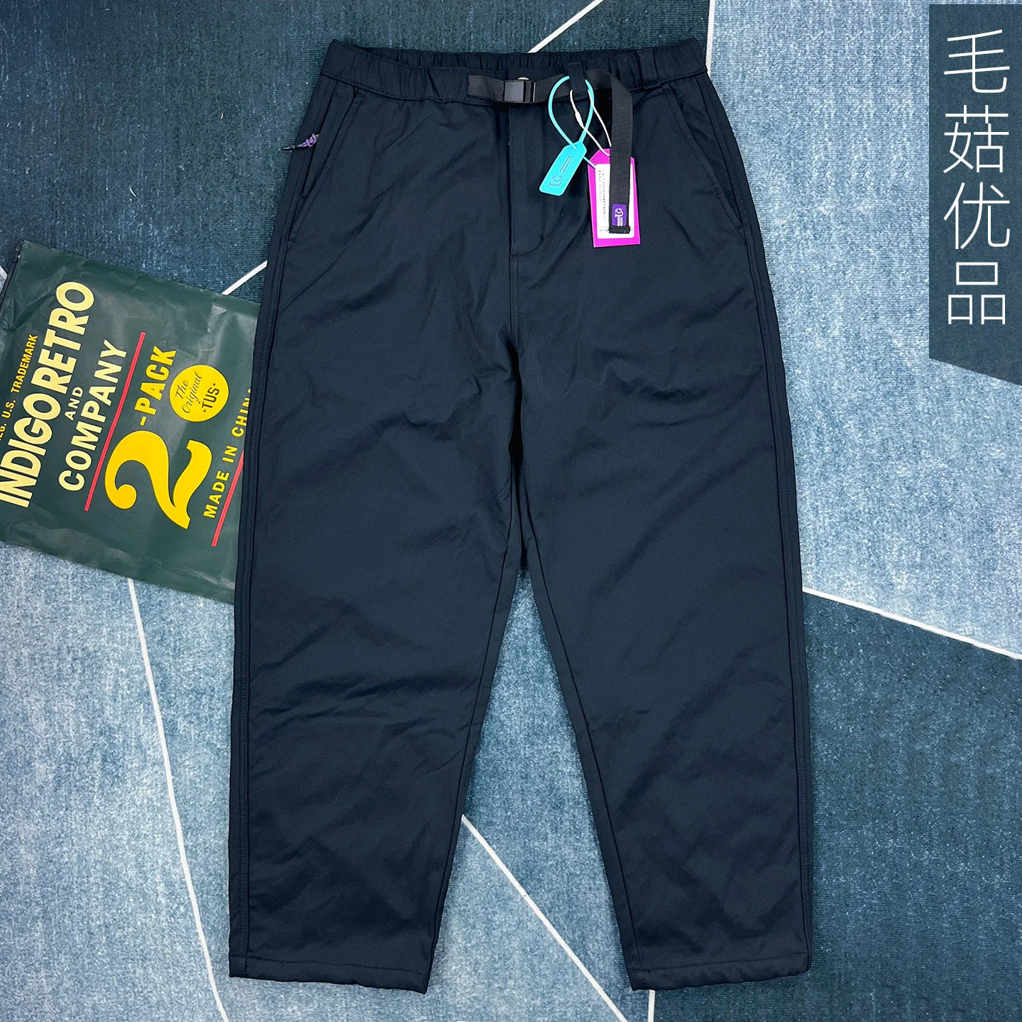 

Autumn/Winter Men's Fleece-Lined Casual Pants Loose Fit Slightly Tapered Straight Pants Solid Color American-Style Warm Trousers