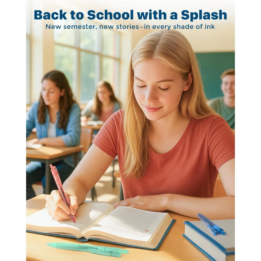 12 حزمة 0.5 مللي متر سريعة الجافة قابل للسحب جل مجموعة أقلام لطيف شفاف غرامة نقطة متعددة ملاحظة أخذ الجمالية lnk أقلام الراحة قبضة 12