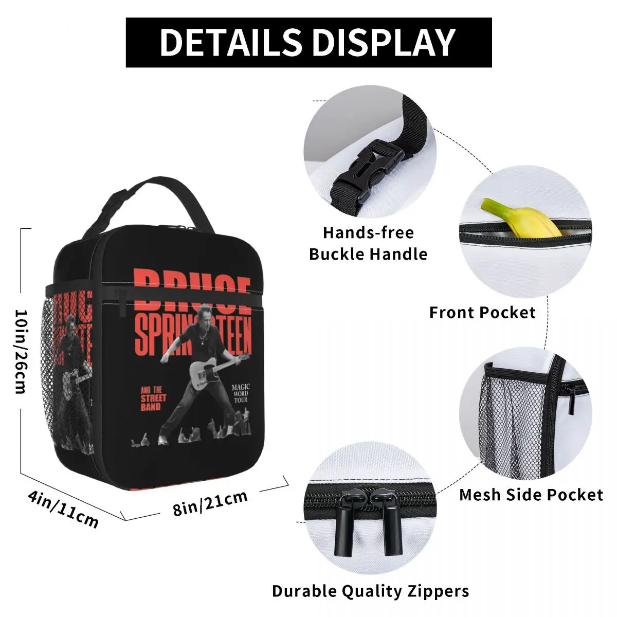 Bruce Springsteens The Boss Tour Thermal Insulated Lunch Bags for Picnic e street band Food Bag Container Thermal Lunch Box