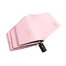 Folding Automatic Umbrella Men And Women Students Cute Sun Umbrella Sunshade Anti-ultraviolet Rain And Sunny Dual-use Umbrella