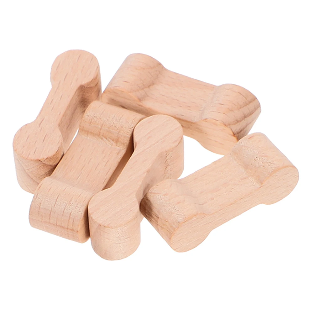 

5 Pcs Wooden Train Track Connectors Bulk Accessories Safe Durable Fun Creative Play Simulation Railway Buckle Model Kids Toy