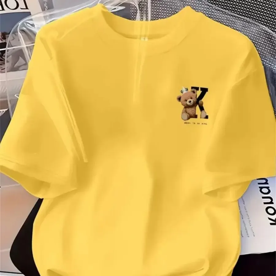 Camiseta 100% de cuello redondo para mujer, ropa de primavera y verano para mujer, una opción elegante y casual, estampados divertidos, ocasiones festivas, Loca