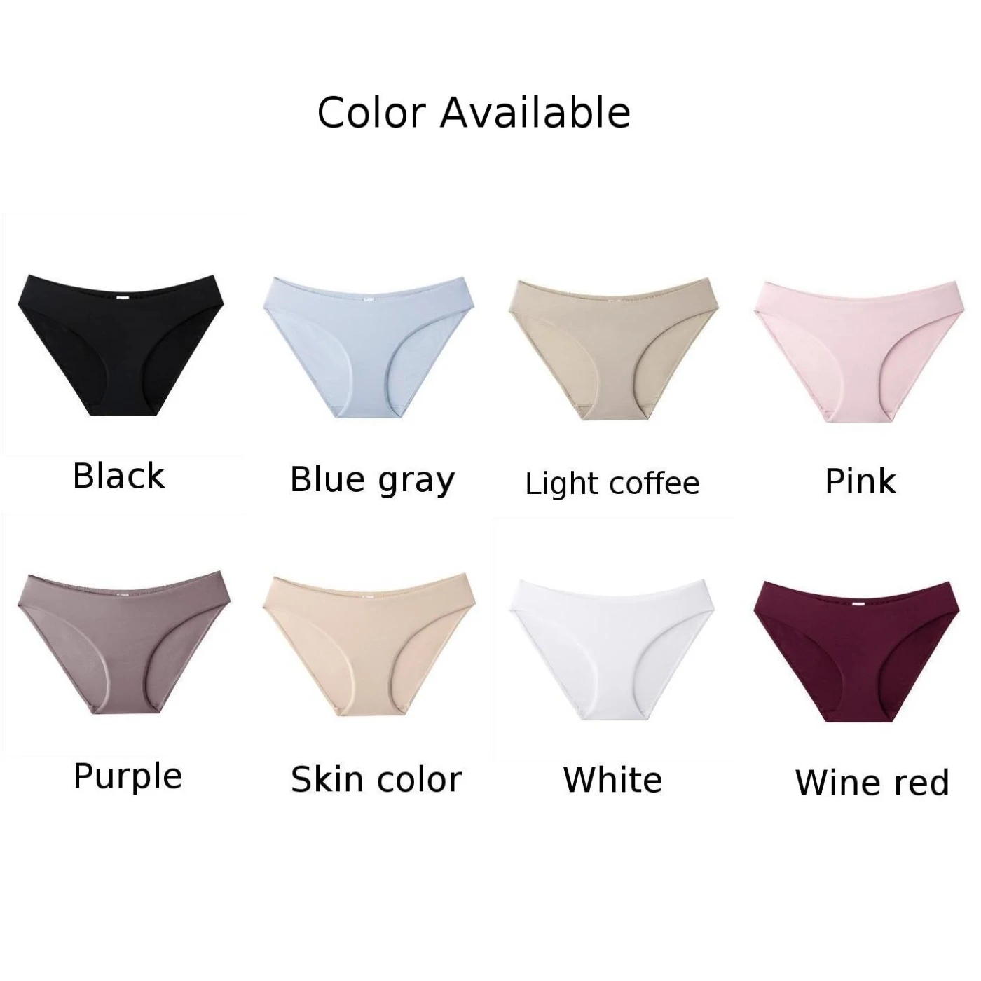 Calzoncillos de Color sólido para mujer, bragas suaves y cómodas, ropa interior transpirable de cintura baja, Bikini, lencería de alta elasticidad