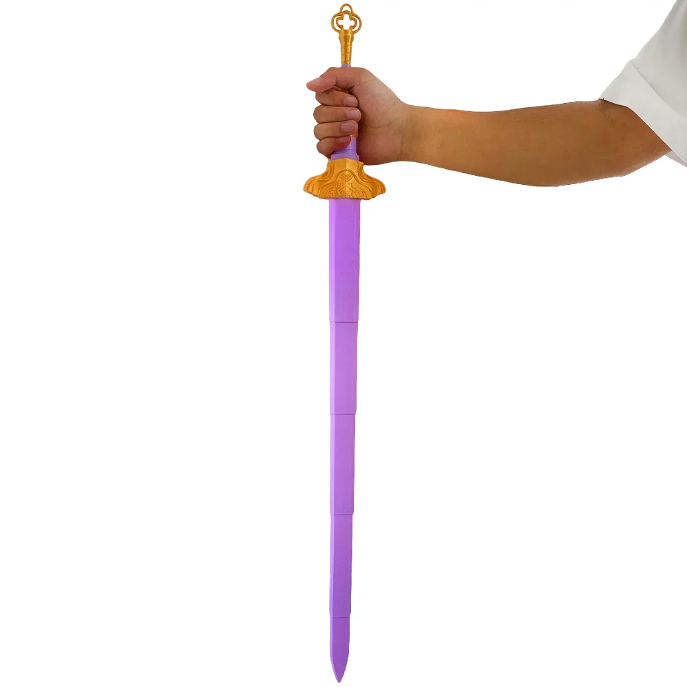 Espada Rumi de demonios calientes, espada Kpop, accesorio de Cosplay, dardo morado con cinta de nudo concéntrico de colores, regalo para fanáticos