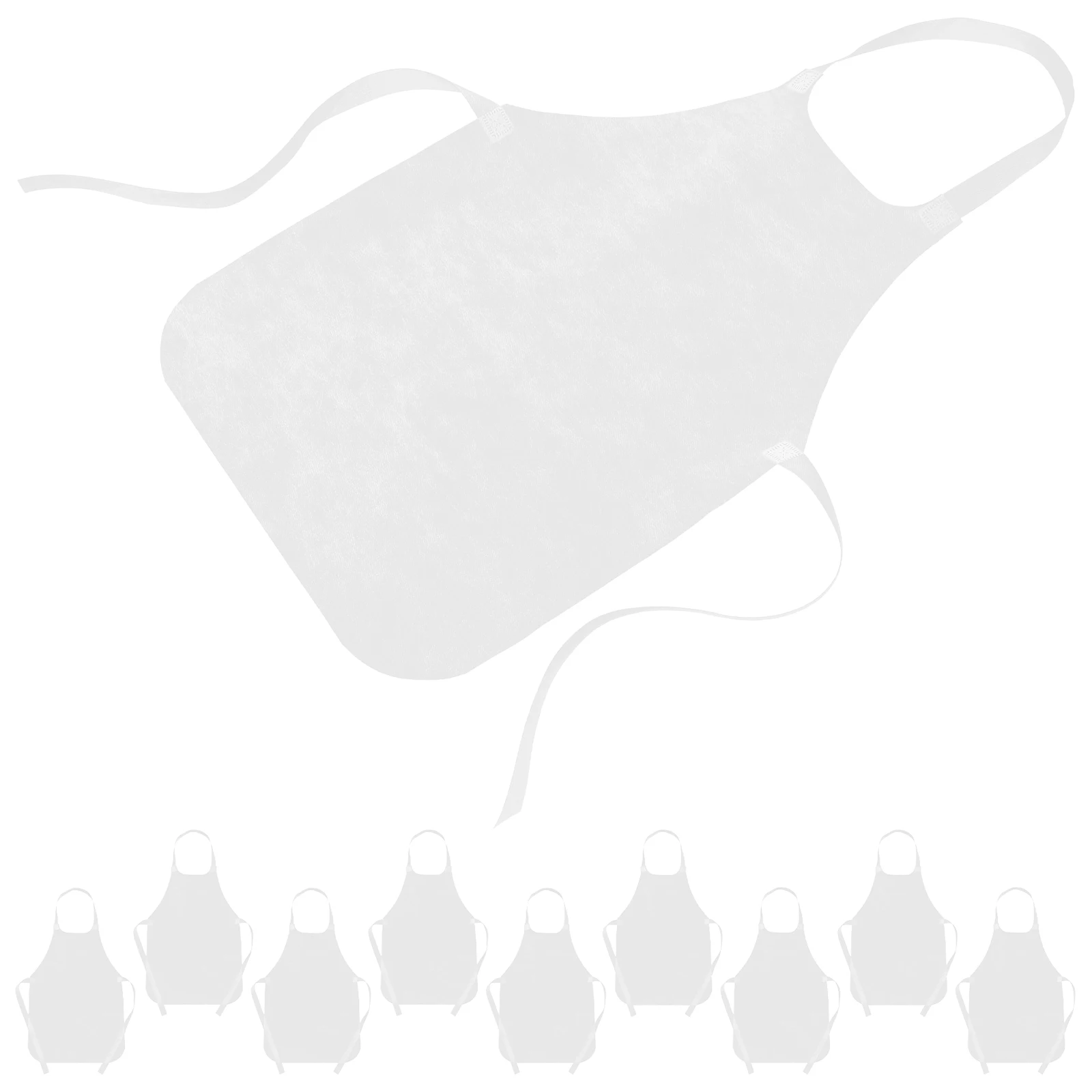 

10 Pcs White Kids Apron Waterproof Painting Toddlers Comfortable Non Woven Portable Craft DIY