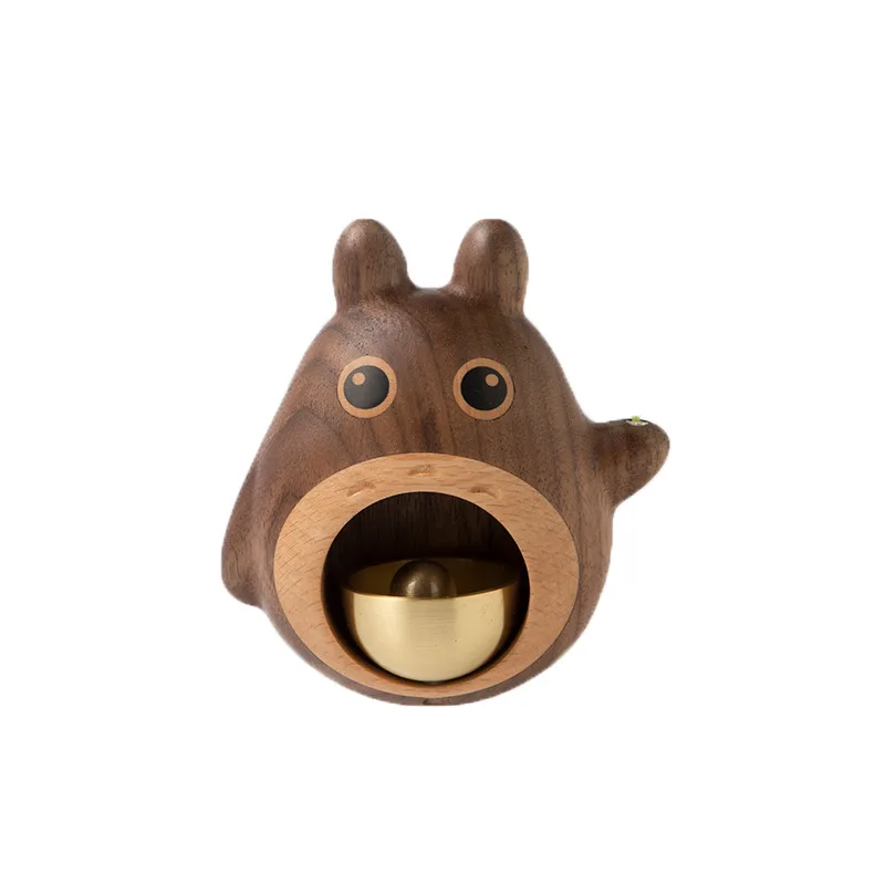 Decorative Piece Black Walnut Doorbell  Chime 10.5*10cm Easy Installation Natural Wood Material For Cafe，Restaurants, and Homes
