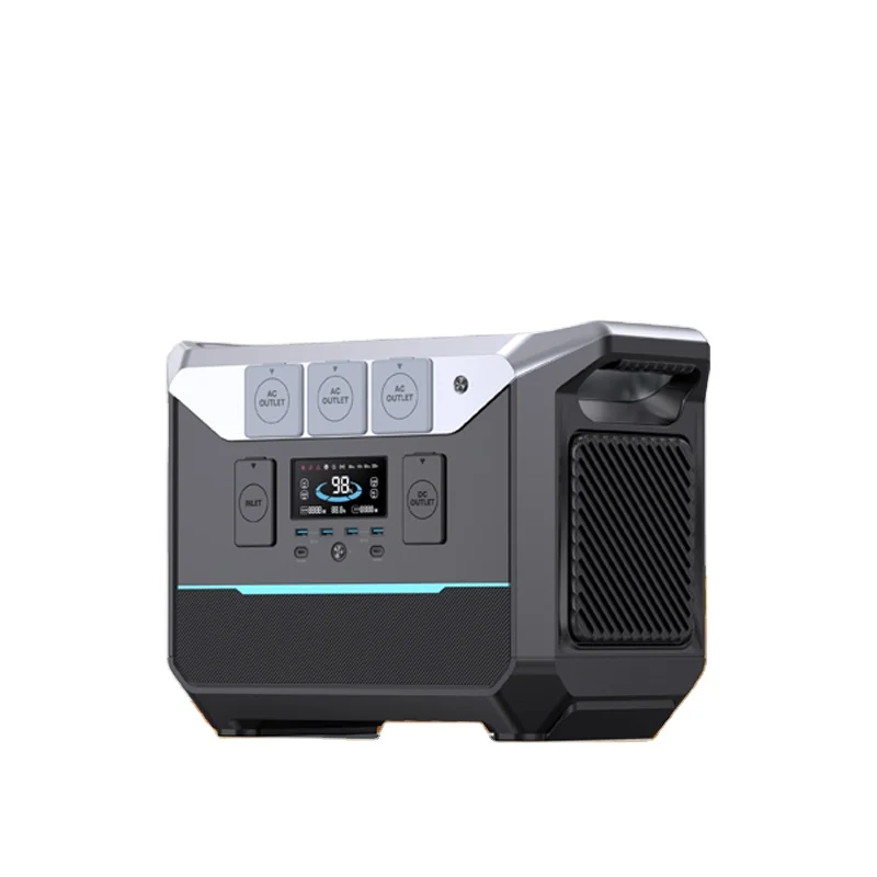 Portable 1800 W Power Plant 1382.4Wh LiFePO4 Battery Solar Feature 300 W/1200 W Rated for Home Backup Outdoor Camping