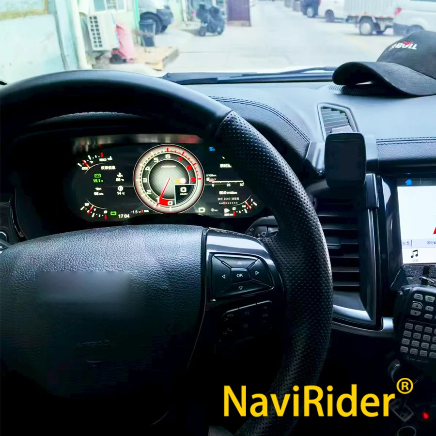 For Ford F250 Ranger 2016-2021 LCD Digital Dashboard Instrument Panel With Carplay GPS Speedometer Virtual Cockpit Cluster Clock