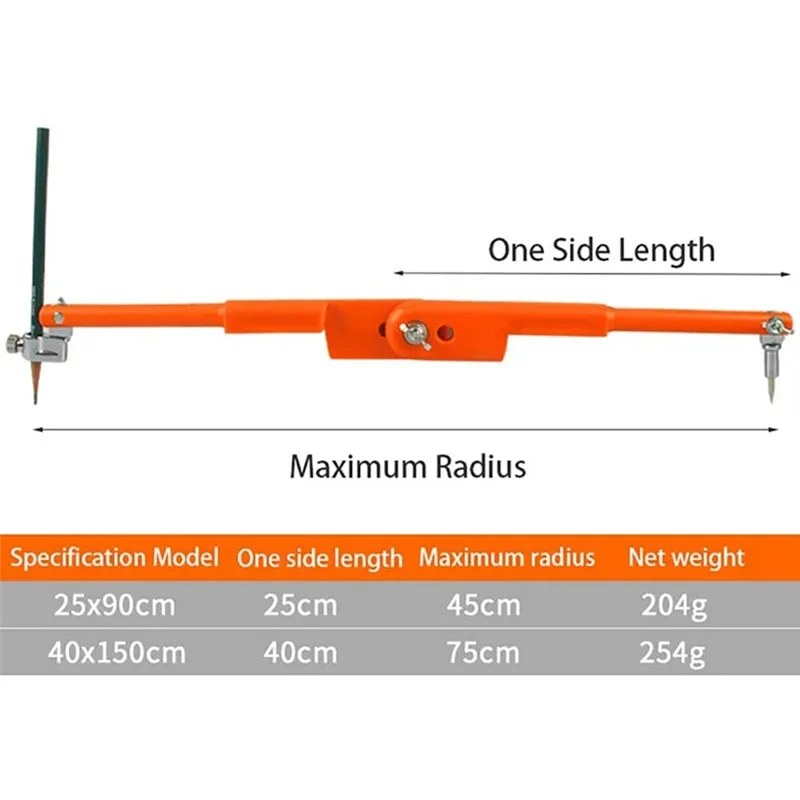 ABUH-Large Diameter Adjustable Dividers Marking And Scribing Compass For Woodworking Carpenter Precision Pencil Compasses
