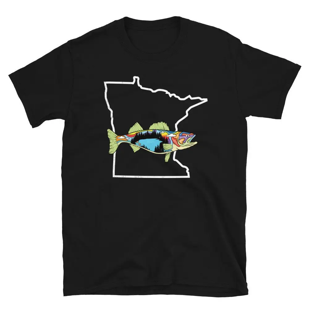 Minnesota Walleye T Shirt Fish Fishing Fisherman Unique Fishermen s