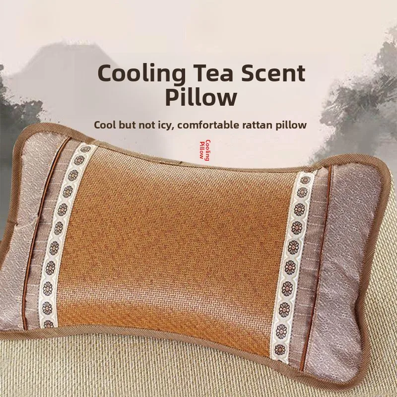 

Ice Vine Pillow Core Men's Sleep Aid Neck Support Whole Head Home Office 3D Cutting Hard Support Single Person Bedding