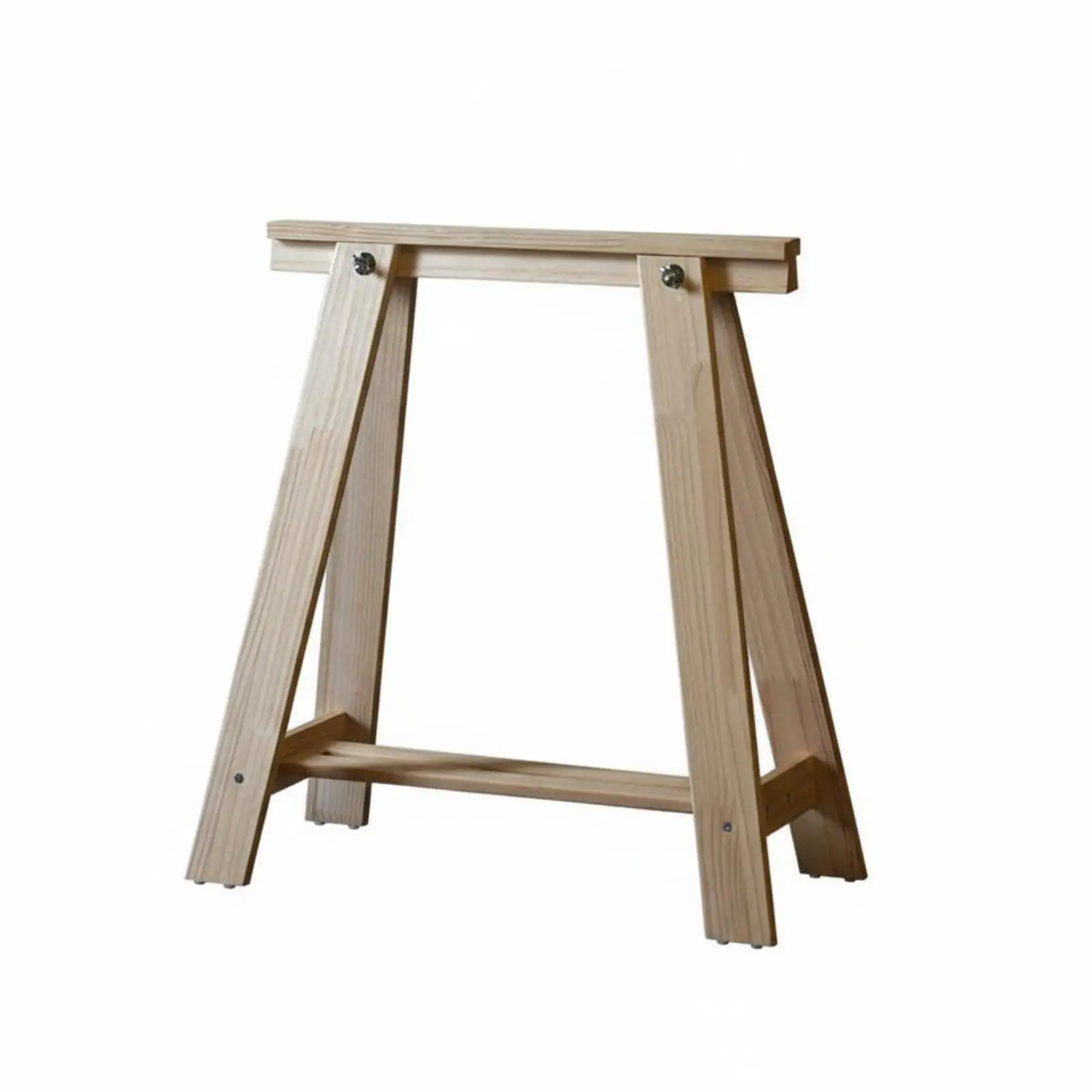 Heavy Duty Wooden Sawhorse Workbench Stand for Outdoor Seating and Minimalist Interior Table Decor