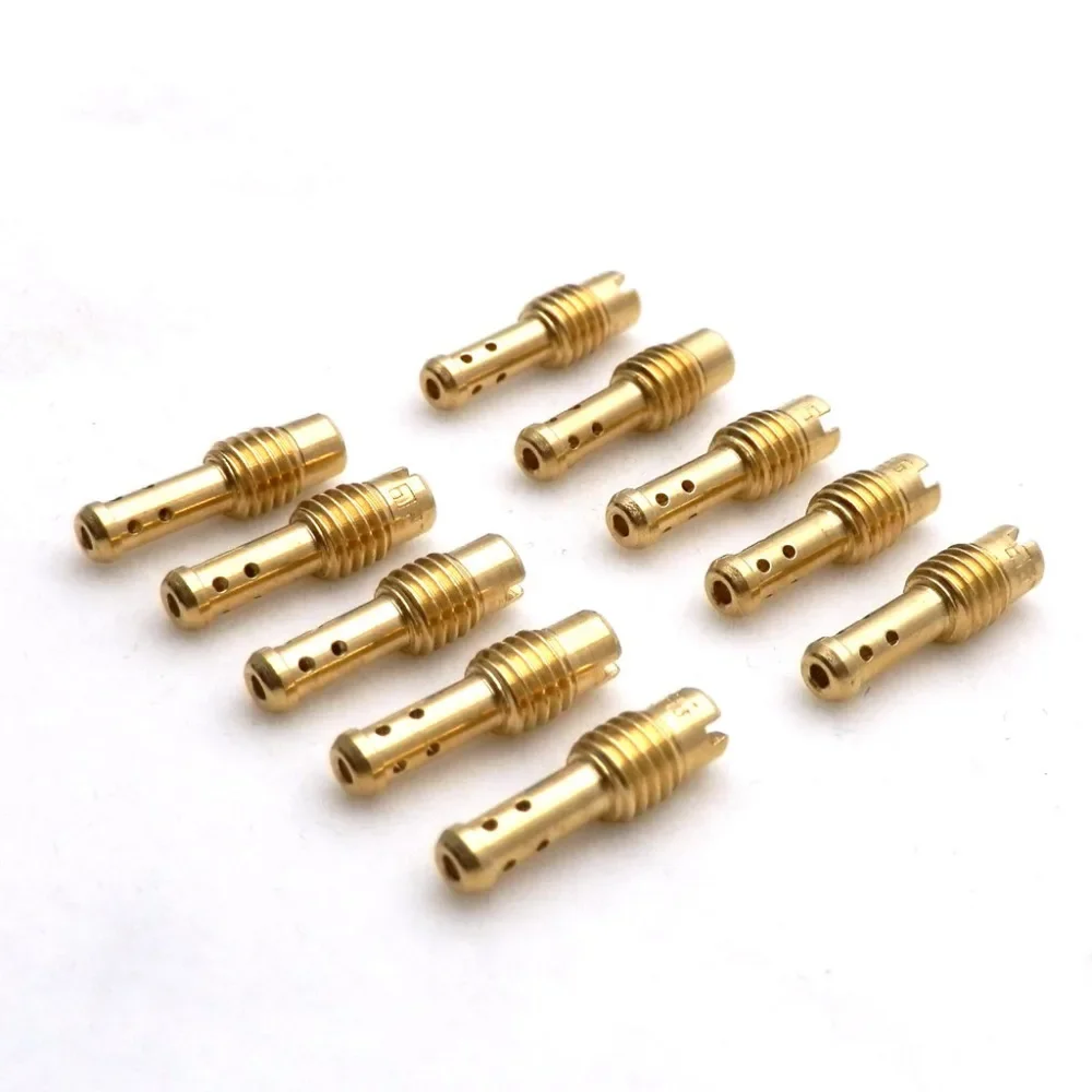 Pack of 10pcs Motorcycle Pilot Jet 8 Bleed Holes for MIKUNI VM/TM/TMX VM22/210  AX100 EN GN TZR TM TMS  Carburetor