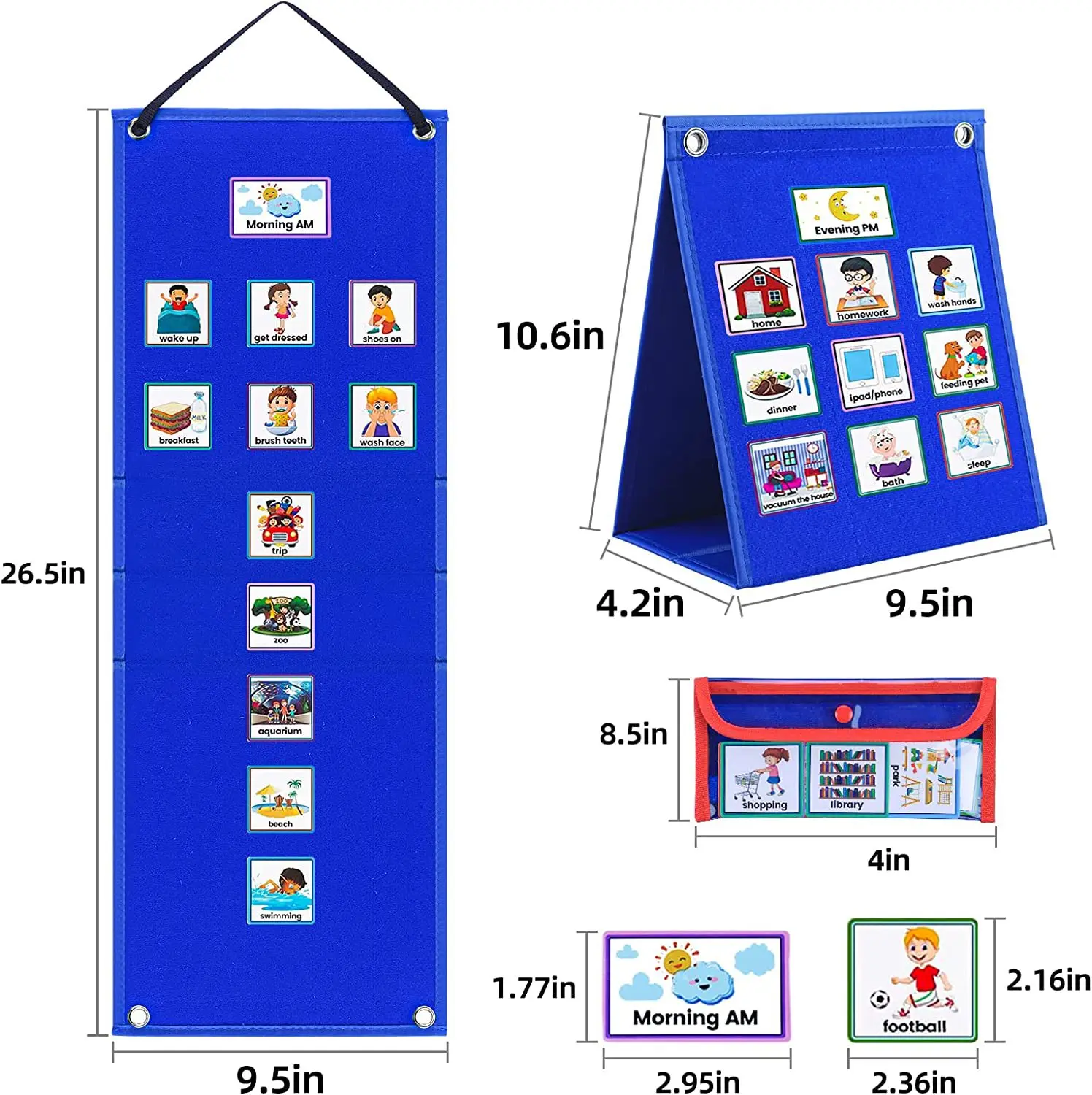 Visual Schedule for Kids Chore Chart,Calendar Chart Autism Learning Materials Kids Visual Behavioral Montessori Educational Toys