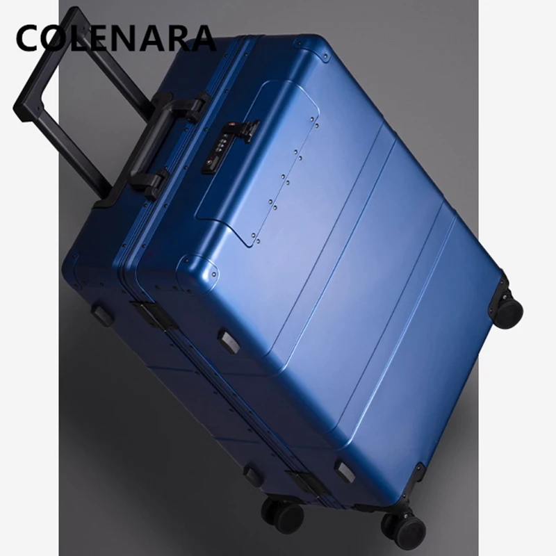 

Дорожная сумка для багажа COLENARA, полностью алюминиево-магниевый сплав, посадочная коробка, большая вместительная сумка на колесиках, мужской чемодан 20 дюймов, 24 дюйма, 28 дюймов