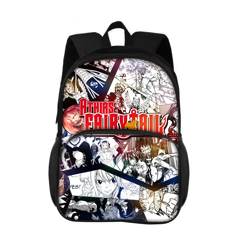 FAIRY TAIL Round Front Bag Backpack Cartoon Anime Printed Student Boys and Girls New Large Capacity Versatile