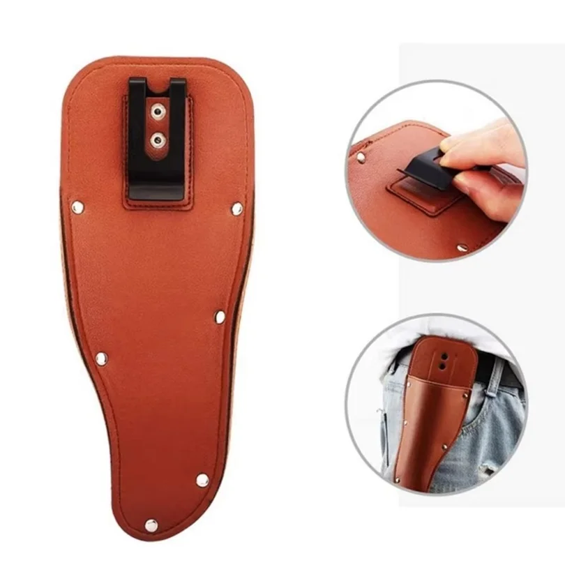 Waterproof Pruning Shears Tool Scabbard Cover Hanging Bag Storage Case with PU Leather Sheath Suitable for Gardening Use D2RD