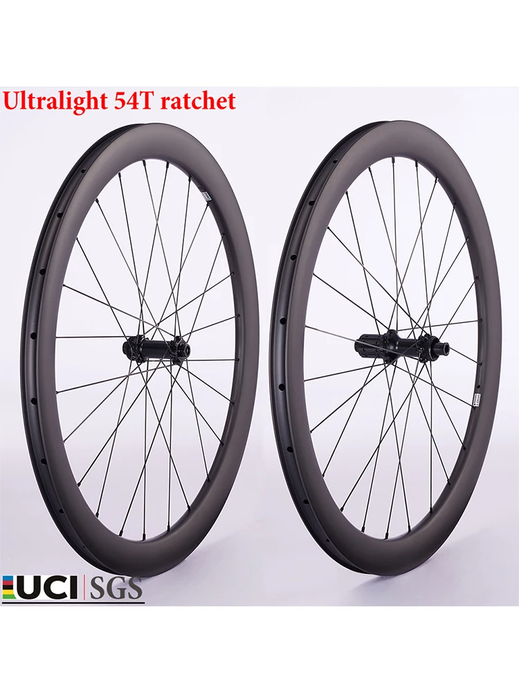 CSC 1310g 700C Gravel fiets carbon wielen Center Lock schijfrem 54T Ratchet keramische naaf 40mm diep 32mm breed carbon wielset - afbeelding 2