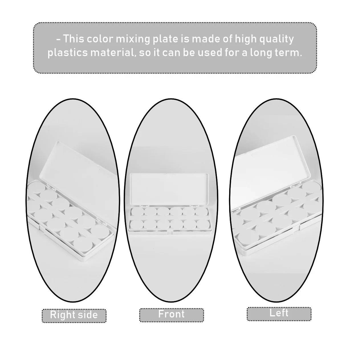 

1Pcs Double-Layer 24 Grids Plastic Color Mixing Plate Nail Art Watercolor Painting Palette Gouache Plate for Ladies Girls