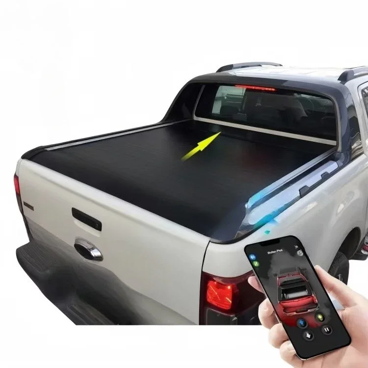 4X4 Pickup Truck Cars Hard Tonneau Cover Roller Lid Roller Shutter for  Hilux Retractable Aluminium Alloy Roll up