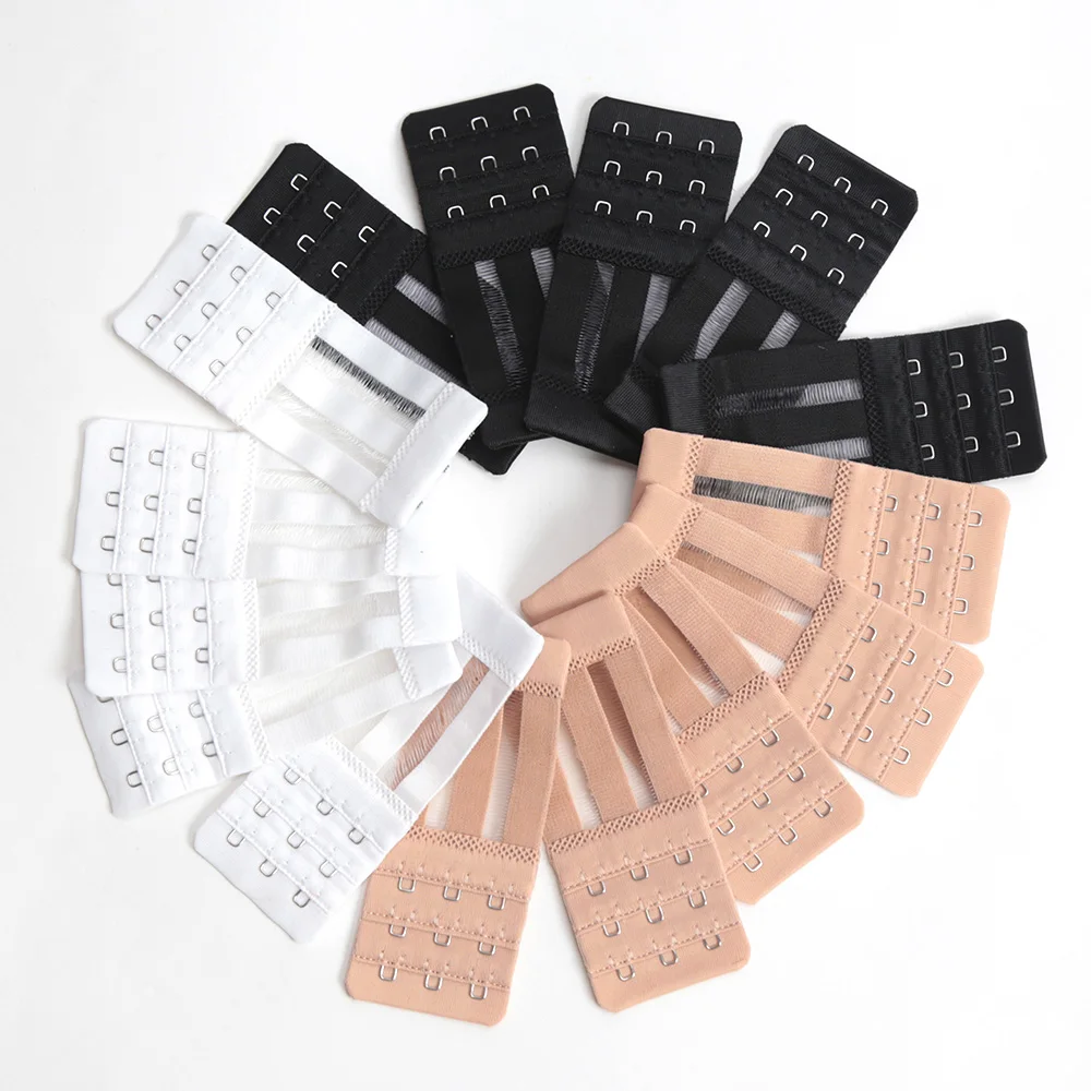 

New 5Pcs/Set Buckle Ladies Bra Extender Elastic Extension Strap Hook Adjustable Belt Intimates Handmade Women DIY Accessories