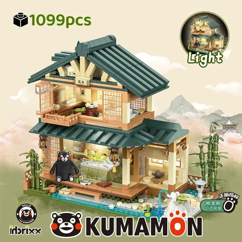 2025 창의적인 DIY 쿠마몬 블록 일본식 집 장식 퍼즐 조립 모델 장난감 생일 선물 어린이용