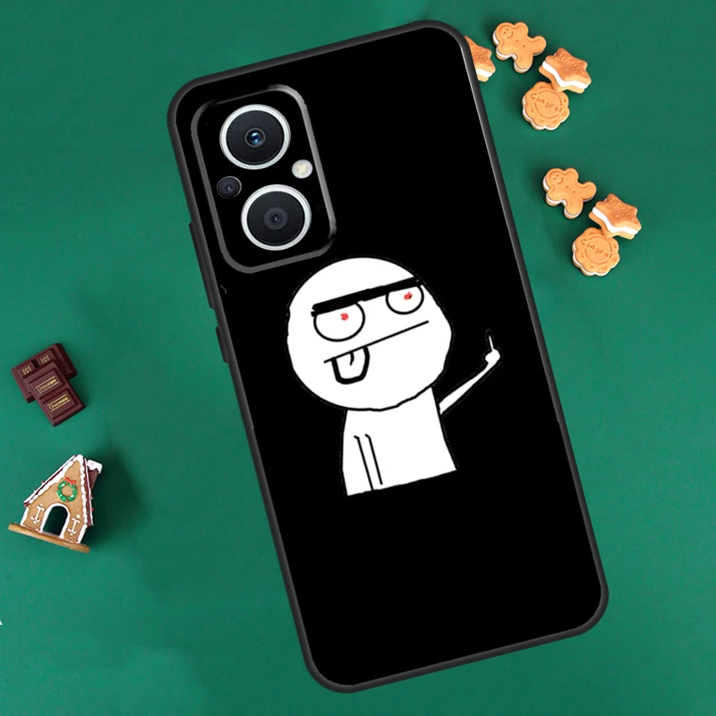 Funny Man Middle Finger Case For OPPO Reno 8 10 Pro 4Z 5Z 8T 4 5 6 7 Lite OPPO Find X6 Pro X3 X2 Neo X5 Lite Cover image 2