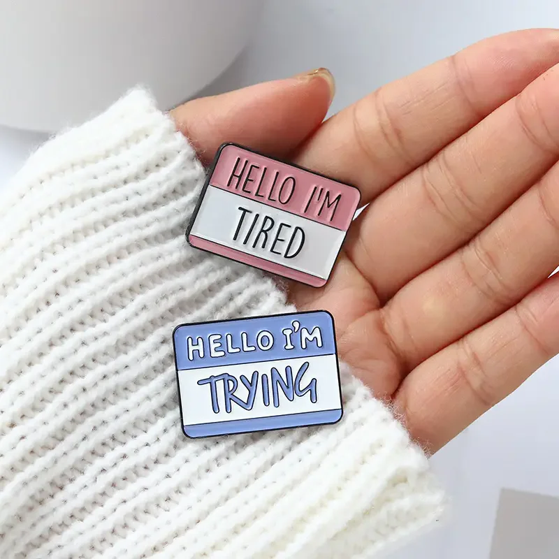 Customize interesting conversation clips in personalized zinc alloy letter badge clips