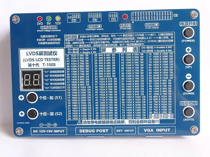 LCD Screen Point Tester Tool, Screen Measuring Instrument, LVDS, 2K, 4K, T-60S, T-100S